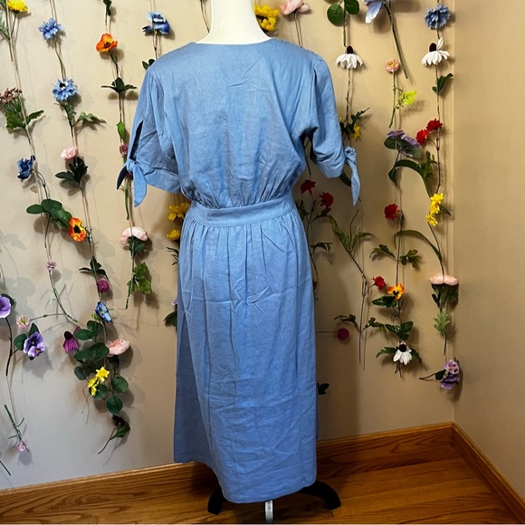 Buffalo David Bitton Mariposa Women's Buttoned Linen Dress, Small NWT - Picture 9 of 12